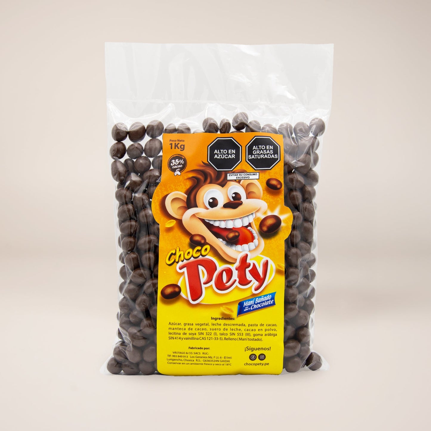 Grageas de Chocolate con Maní Pety 1 Kg.