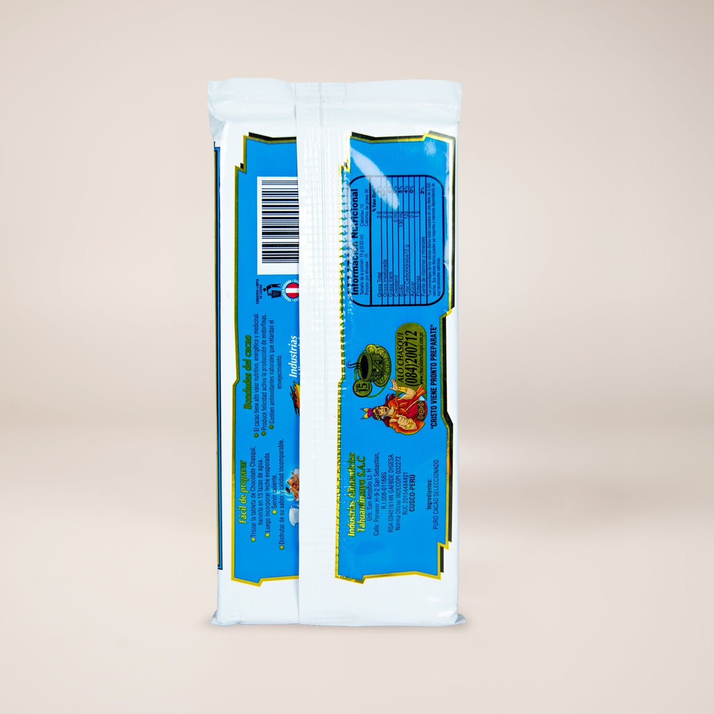 Pasta Pura de Cacao Chasqui 100 g.