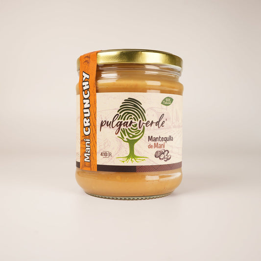 Mantequilla de Maní Crunchy Pulgar Verde 410 g.