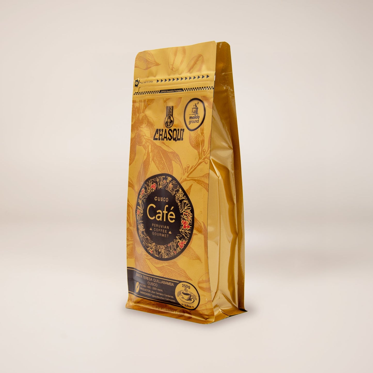 Chasqui Gourmet Ground Coffee 250 g.